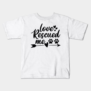 Dog Home Bite Cat Lover Dogs Fur Purr Rescued Kids T-Shirt